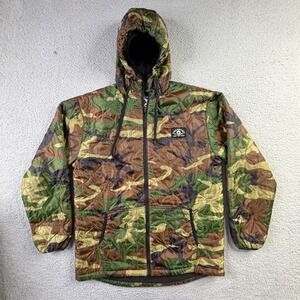 Zero Foxtrot Woobie Hoodie Woodland Camo Quilted Full Zip Jacket Mens Size XL